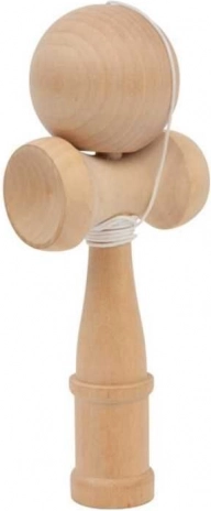 Mala nožna otroška lesena igra Kendama naravna