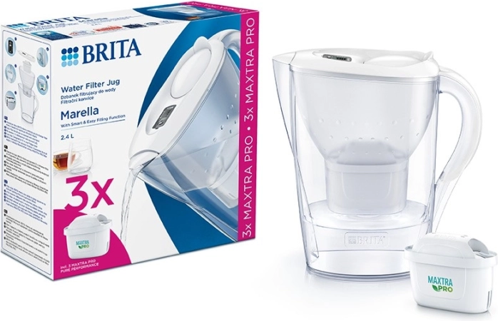 Filtrski vrč BRITA Marella 2,4 l bel + 3 vložki MAXTRA PRO Pure Performance