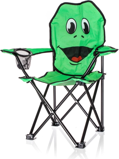 Zložljiv otroški stol Frog z motivom žabe, nosilnost 35 kg