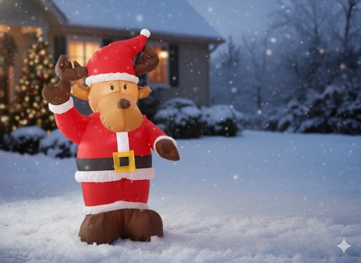 Nafihljiv božični jelen z LED osvetlitvijo 135 cm