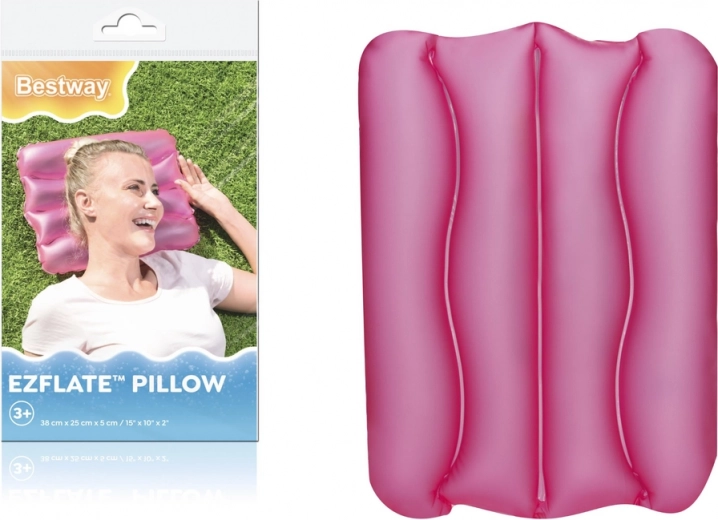 Napihljivi vzglavnik Bestway rožnat 38 x 25 cm