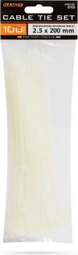 Prozorne kabelske vezice 200 × 2,5 mm, 100 kosov