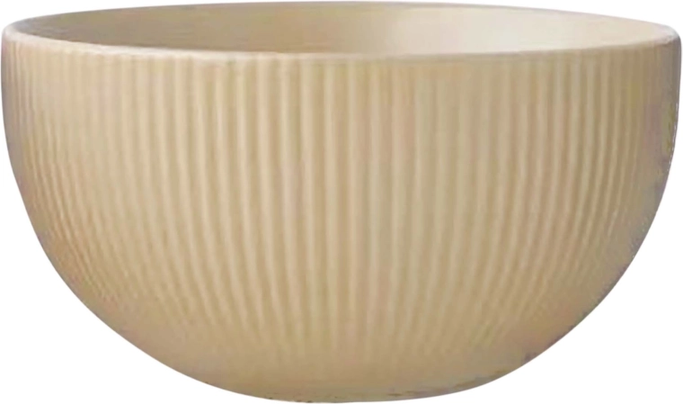 Keramična skodelica Kitchisimo 320 ml rebrasta bež
