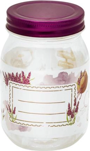 Kozarec za vlaganje s pokrovčkom TORO 500 ml Sivka