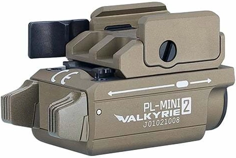 Taktična pištolska svetilka Olight PL-Mini 2 Valkyrie, 600 lm, peščena