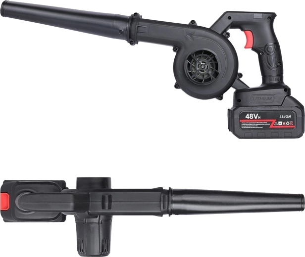 Močan akumulatorski ročni pihalnik in sesalnik listja 2v1, 48 V Li‑ion