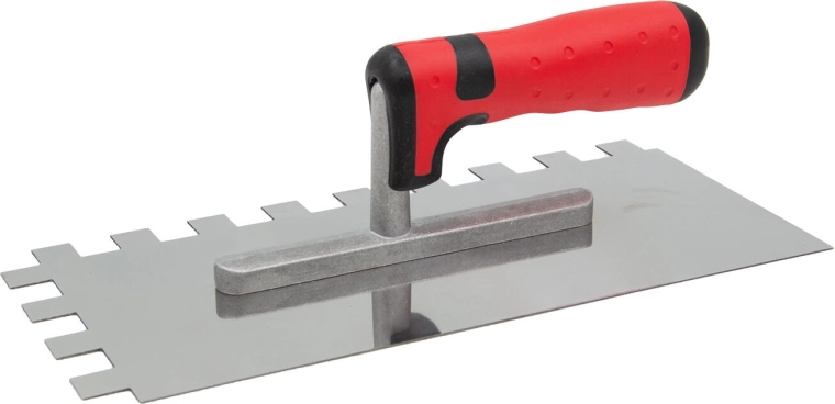 Nerjavno jekleno gladilo z zobci 15 × 15 mm, 280 × 130 mm