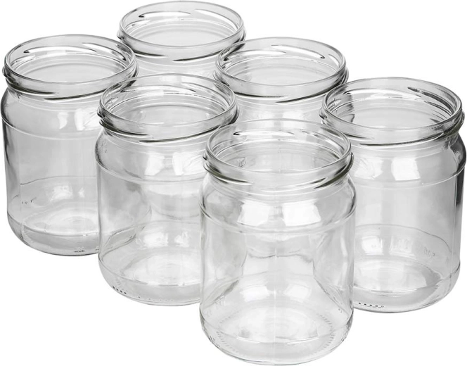 Komplet 6 steklenih kozarcev za vlaganje 520 ml
