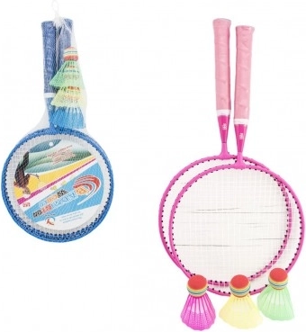 Otroški badminton komplet – 2 loparja in 1 žogica v mrežasti torbi