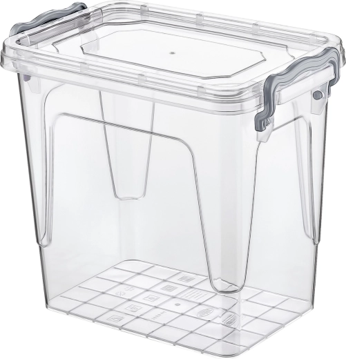 Pravokotni plastični zaboj za živila 1,45 l s pokrovom