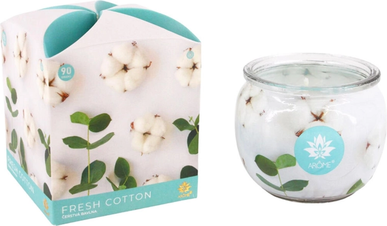 Dišeča sveča v steklu sveže opran bombaž 90 g