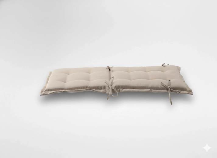 Udobna blazina za stol z naslonom 48 × 100 × 5 cm – naravna