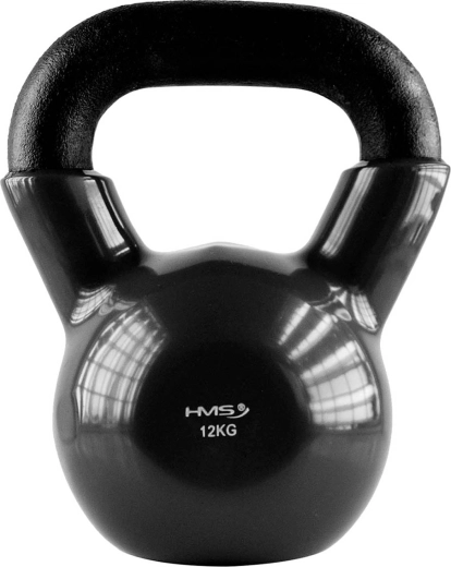 Kettlebell iz jekla z vinilno prevleko 12 kg HMS