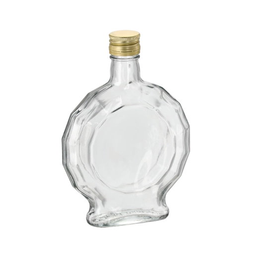 Steklenica Medalion iz stekla 250 ml z navojnim zapiralom