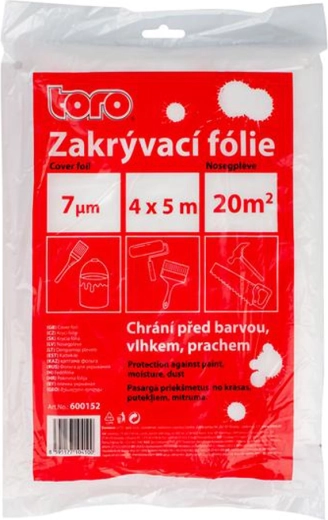 Zaščitna HDPE folija proti prahu 7 µm 4 × 5 m