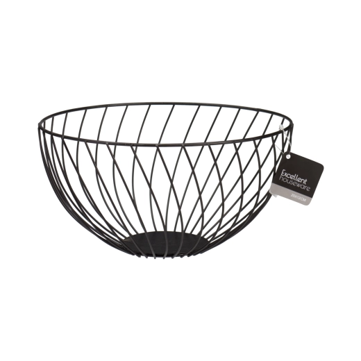 Črna jeklena košara za sadje 13,5 cm
