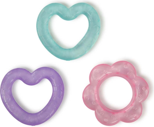 Bright Starts grizala, napolnjena z vodo – komplet 3 oblik, od 3 mesecev