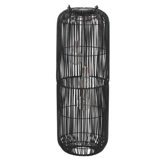 Solarni črni lampijon 62 cm