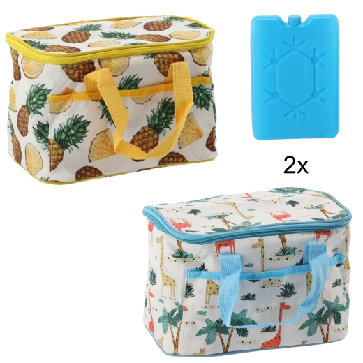 Termo torba 6 l s hladilnimi vložki, ananasov motiv