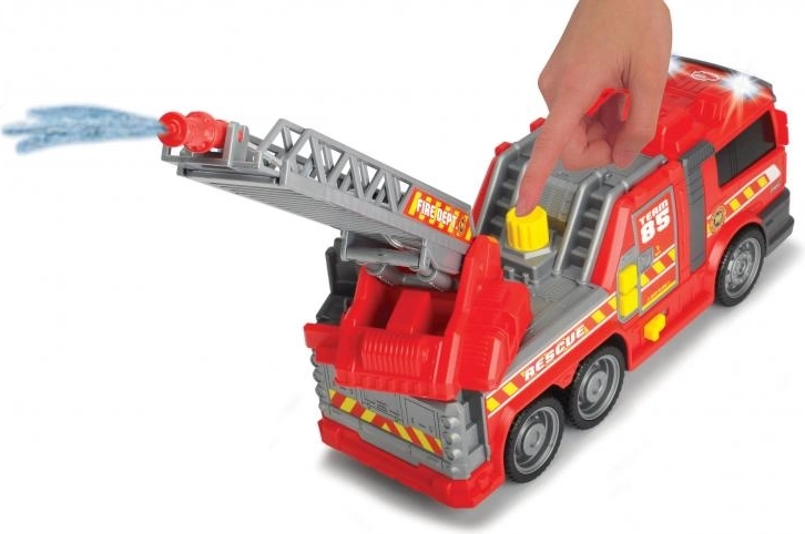 Extendable ladder with water sprayer