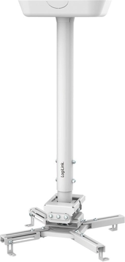 Stropni nosilec za projektor z roko 595–895 mm, bel