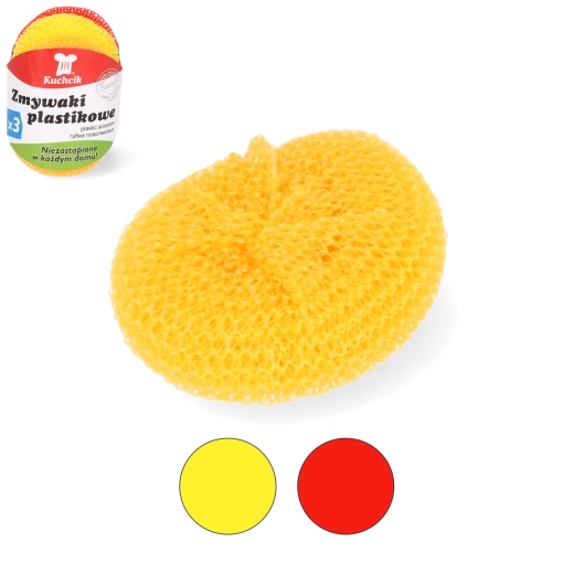Plastični čistilec iz žične mreže KUCHCIK, 3 kosi