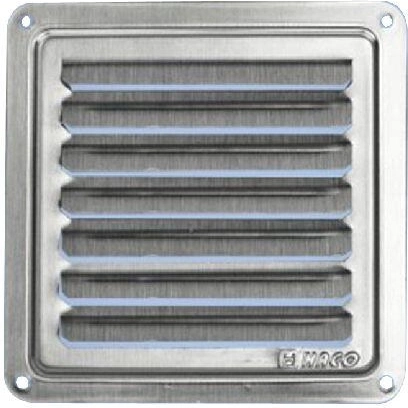 Ventilation grille 300 × 300 mm stainless steel