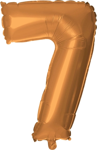 Folijski balon TORO številka 7, 30 cm, bronast