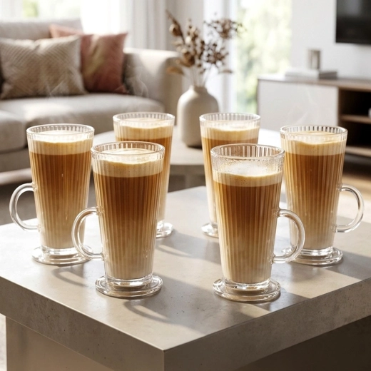 Komplet 6 kosov s prostornino 270 ml – idealno za latte