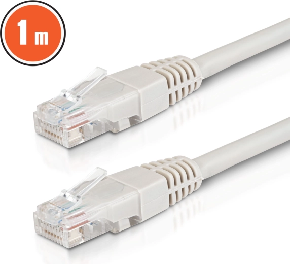 Omrežni patch kabel UTP CAT6 CCA 1 m siv