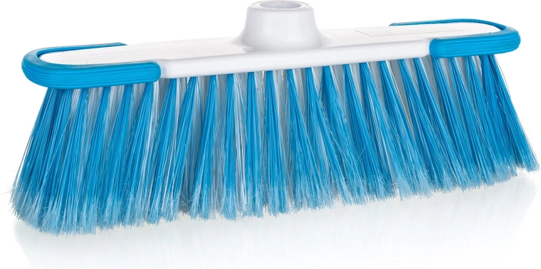 Metla 32 cm z grobim navojem EXCLUSIVE, modro-bela plast