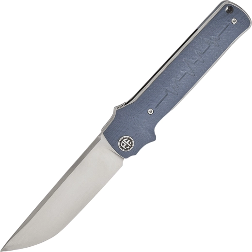 Petrified Fish Tena folding knife D2, gray G10, satin