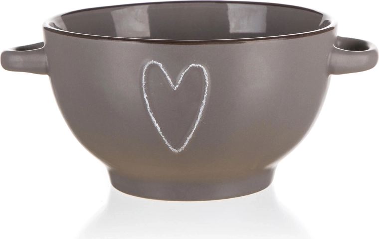 Keramična skleda HEART 14 cm bežna