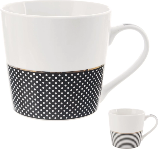 Porcelanasta skodelica z zlato obrobo 0,43 l mix