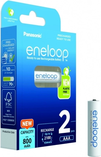 Polnilne baterije Eneloop AAA 800 mAh 2 kos