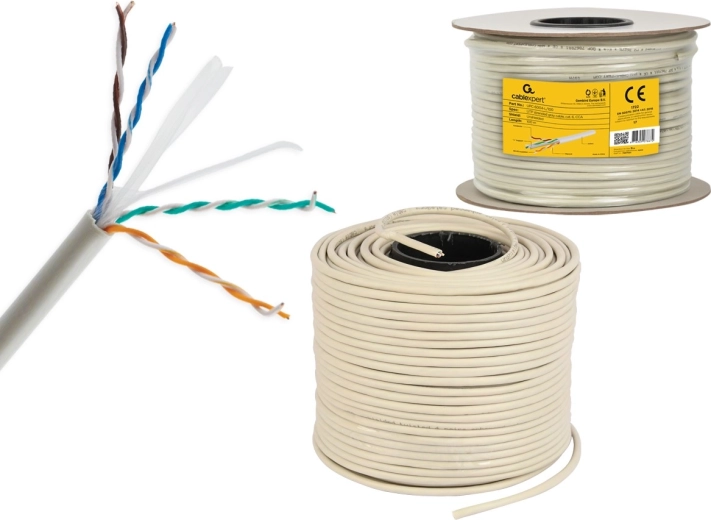 UTP Cat 6 AWG24 Network Cable, 100 m, Gray
