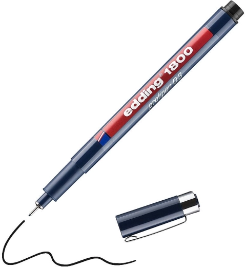 Marker edding 1800 črn 0,3 mm