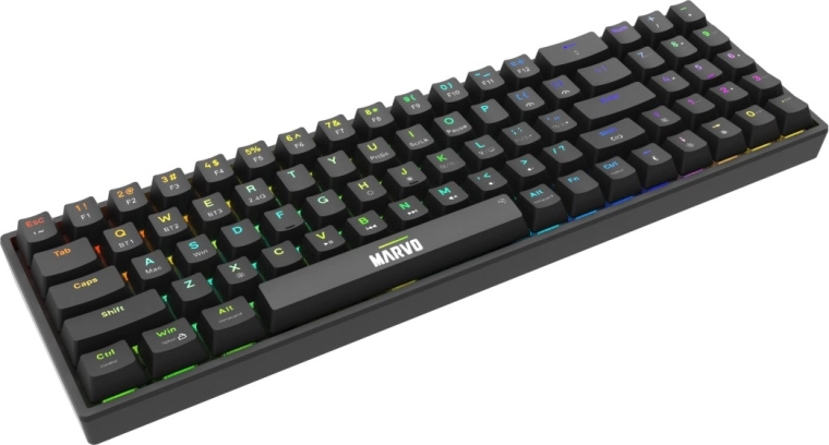 RGB backlighting and hot-swappable switches