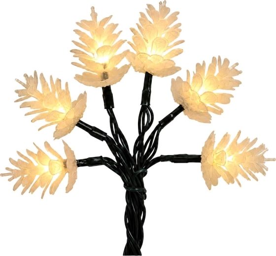 Retlux Christmas LED String Light in the Shape of Pine Cones, 40 LEDs, Warm White, 15 m