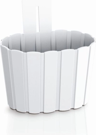 Stenski viseči lonček za rože Boardee Wall, 19,4 cm, bel