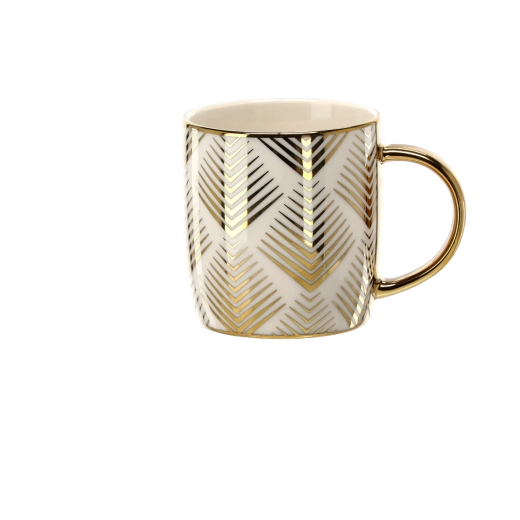 Luksuzne zlate podrobnosti in vzorec chevron