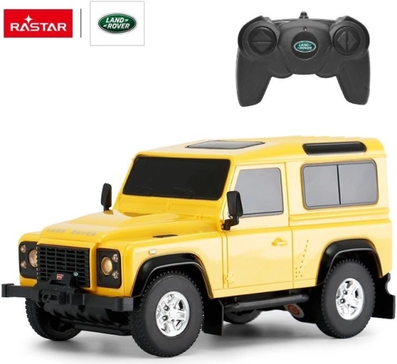 Remote-controlled Land Rover Defender R/C in 1:24 scale – Yellow