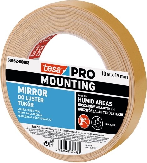 Montažni trak za ogledala 19 mm × 1,5 m Tesa