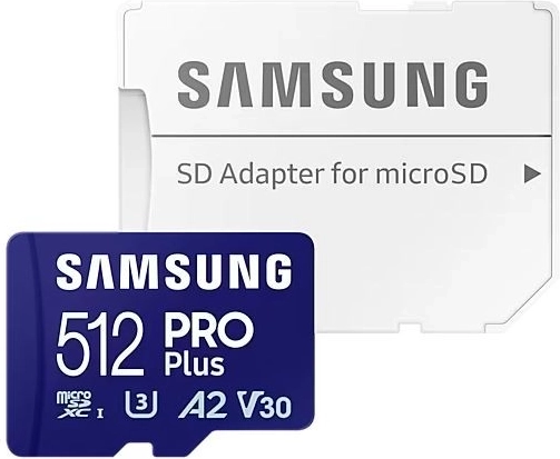 Pomnilniška kartica Samsung Pro Plus microSDXC 512GB 180/130 MB/s UHS-I U3
