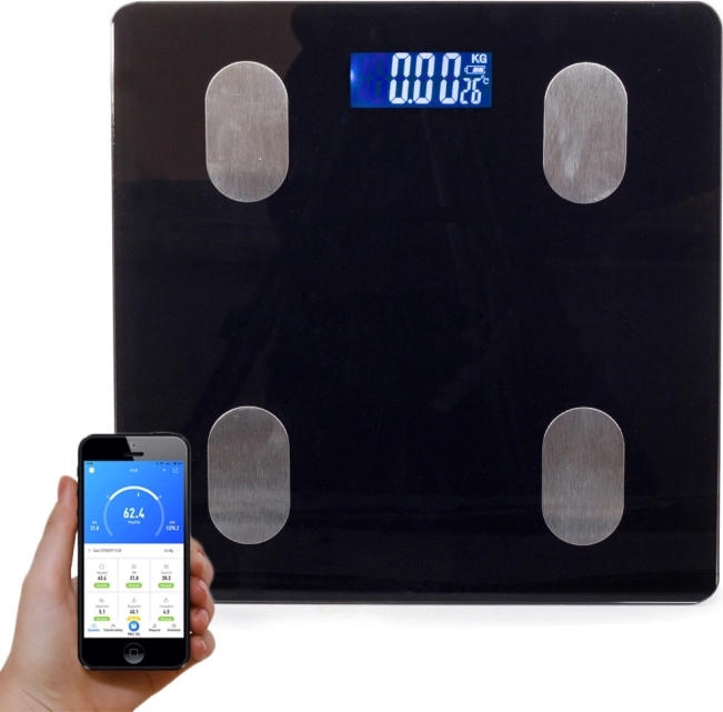 Analitična pametna bluetooth kopalniška tehtnica do 180 kg