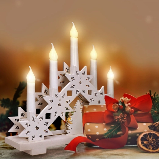 5× warm white LEDs for an authentic candle atmosphere