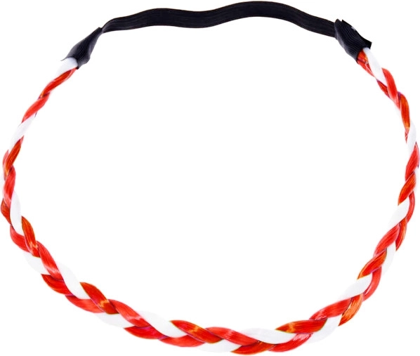 Pleten naglavni trak Biało-Czerwoni v belo‑rdečih barvah