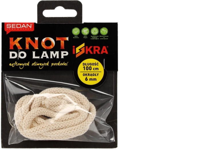 Replacement wick for kerosene lamp, round 6 mm - 1 piece