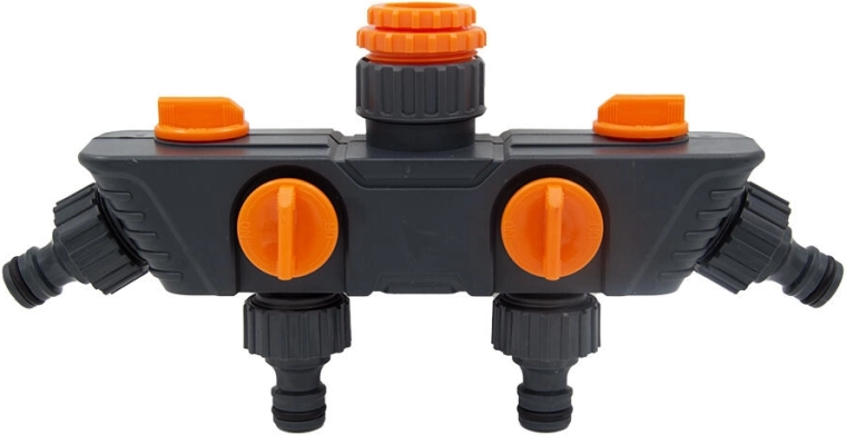 Vrtni razdelilnik za pipo, 4-potni, 1/2, 3/4 in 1 palec