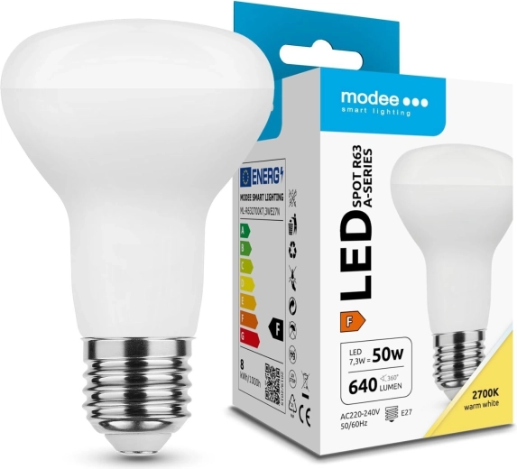 LED reflektorska žarnica Modee R63 7,3 W E27 640 lm toplo bela